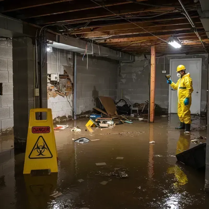 Flooded Basement Electrical Hazard in Ipswich, MA Property